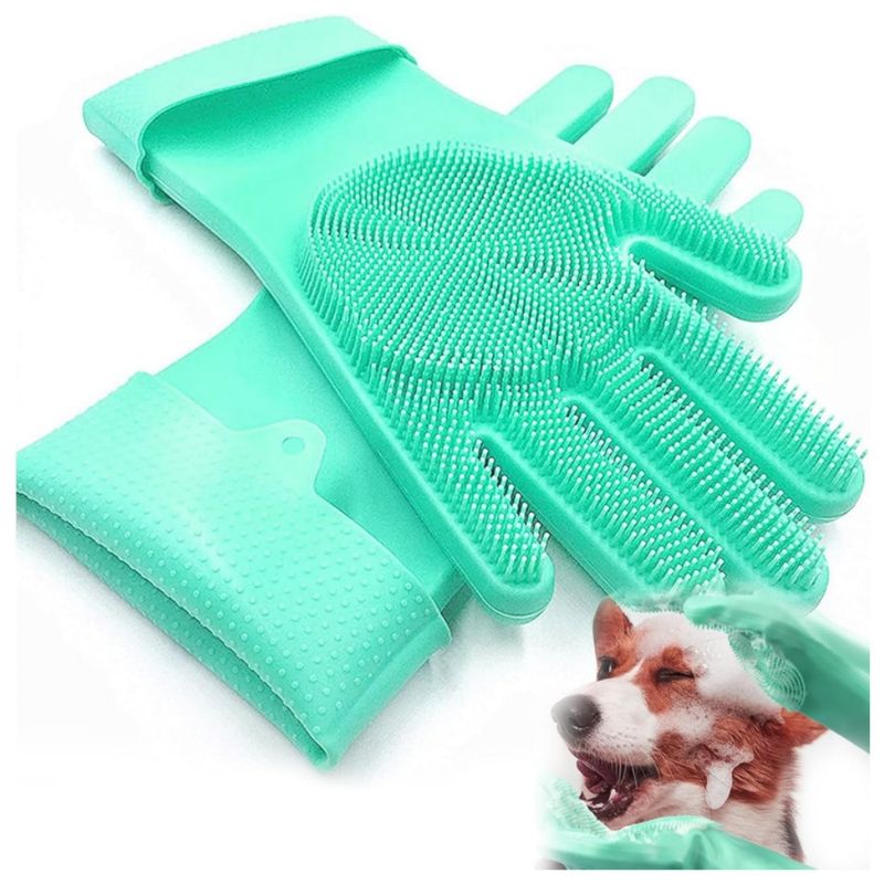 Petopia Gants de toilettage en silicone pour chien et chat
