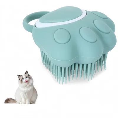 ZooVenture Massage Enlève Poils Mort Brosse De Bain Pour Chiens Chats ZooVenture Massage Enlève Poils Mort Brosse De Bain Pour Chiens Chats