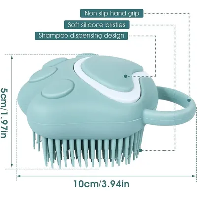 ZooVenture Massage Enlève Poils Mort Brosse De Bain Pour Chiens Chats