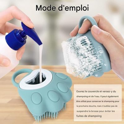 ZooVenture Massage Enlève Poils Mort Brosse De Bain Pour Chiens Chats