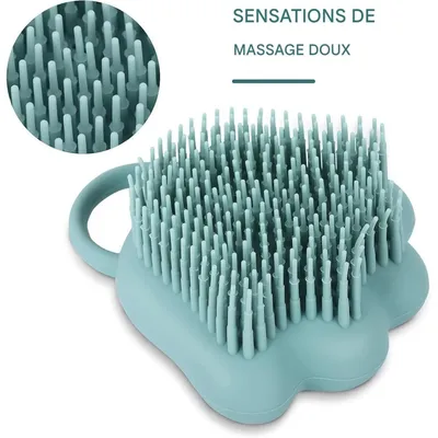 ZooVenture Massage Enlève Poils Mort Brosse De Bain Pour Chiens Chats