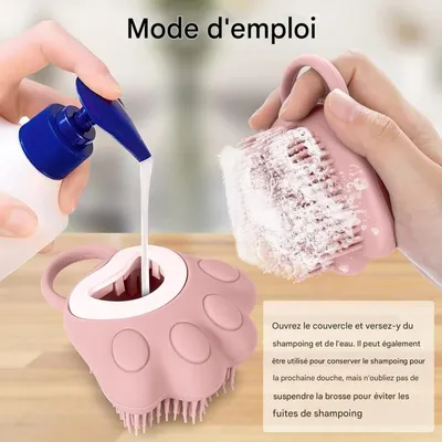 ZooVenture Massage Enlève Poils Mort Brosse De Bain Pour Chiens Chats