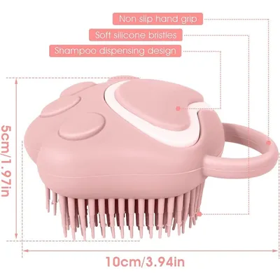 ZooVenture Massage Enlève Poils Mort Brosse De Bain Pour Chiens Chats