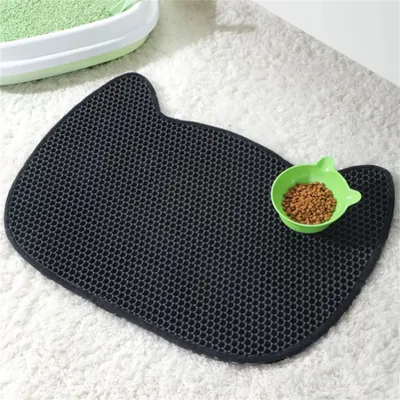 Pet Planet Tapis de litière pour chat en forme de chat