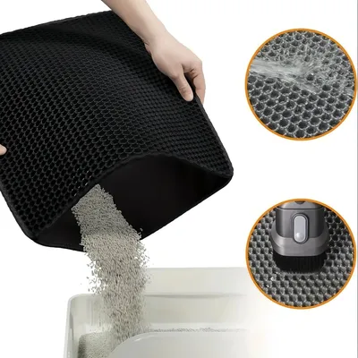 FurryFusion Tapis de litière double couche EVA pour chat