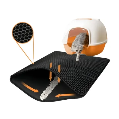 FurryFusion Tapis de litière double couche EVA pour chat