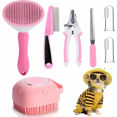Pet Planet Chiens et Chats GroomPro Kit de Toilettage 7 Pièces