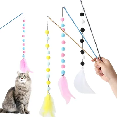 FurryFusion pompon tease chat stick chat jouet 3 pièces pack FurryFusion pompon tease chat stick chat jouet 3 pièces pack