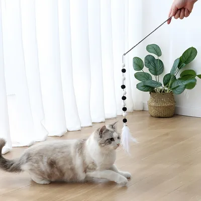 FurryFusion pompon tease chat stick chat jouet 3 pièces pack