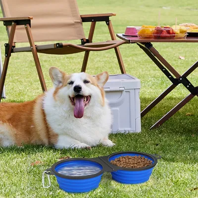 Petopia Gamelle pliable 2 en 1 pour chien
