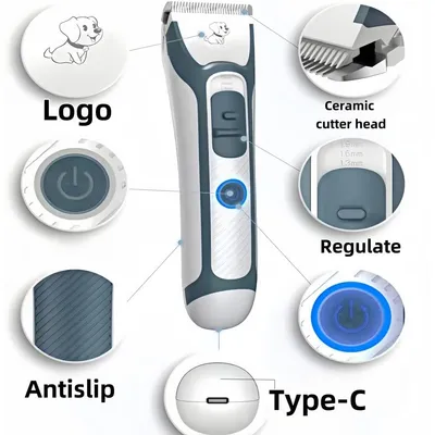 Tondeuse Chien Poil Long Epais Electrique sans Fil Kit