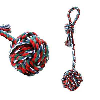 FurryFusion Jouet en ballon de corde de coton pour chien