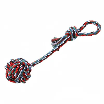 FurryFusion Jouet en ballon de corde de coton pour chien