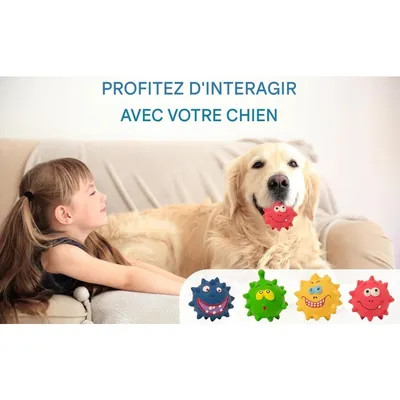 Pet Planet Chiens Jouet en Caoutchouc Naturel FunnyFacePack