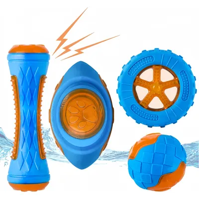 Pet Planet Chiens SplashFun Set de 4 Jouets Sonores