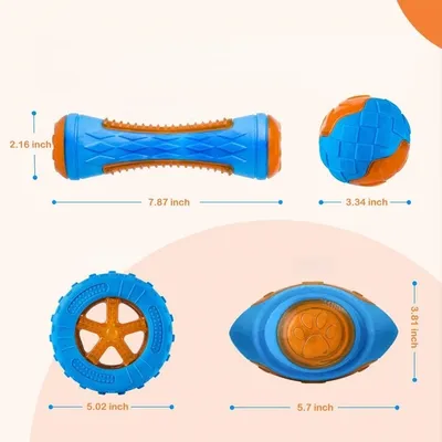 Pet Planet Chiens SplashFun Set de 4 Jouets Sonores