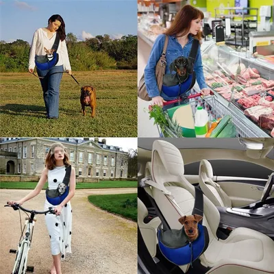 Petopia Sac de transport bandoulière pour chien et chat