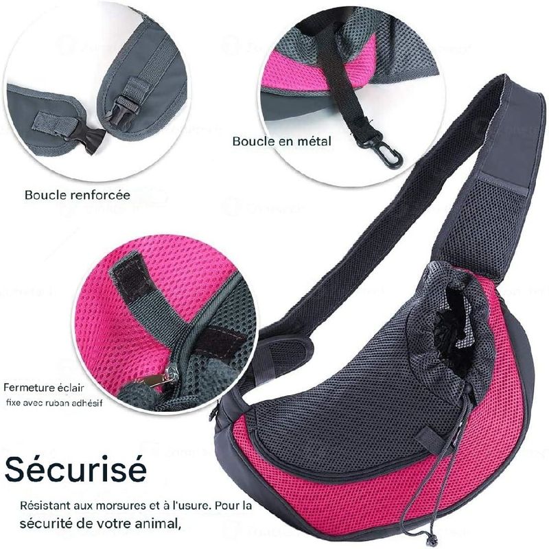 Petopia Sac de transport bandoulière pour chien et chat