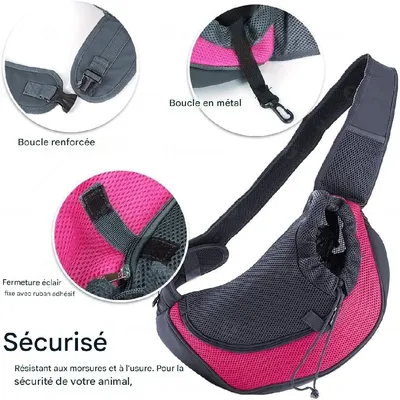 Petopia Sac de transport bandoulière pour chien et chat