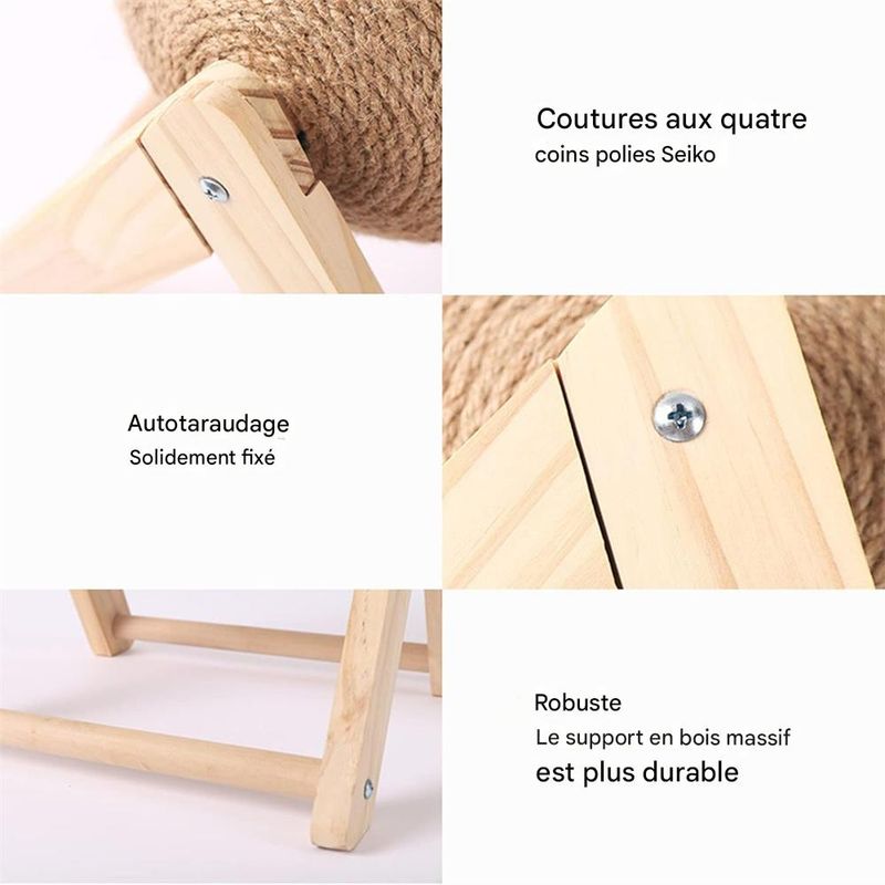 IntiMeg Jouet griffoir en sisal pour chat