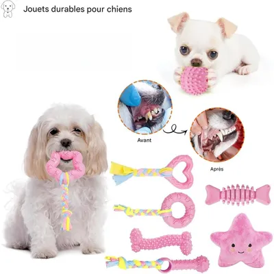 Pet Planet Chiots ChewDelight Set de 8 Jouets