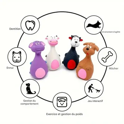 Pet Planet Chiens et Chats Jouet à Grincer CartoonBellyPack