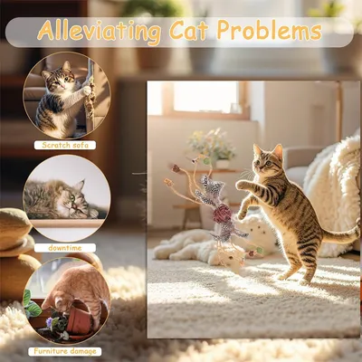 IntiMeg Jouets d'herbe à chat interactifs