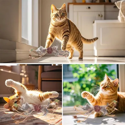 IntiMeg Jouets d'herbe à chat interactifs