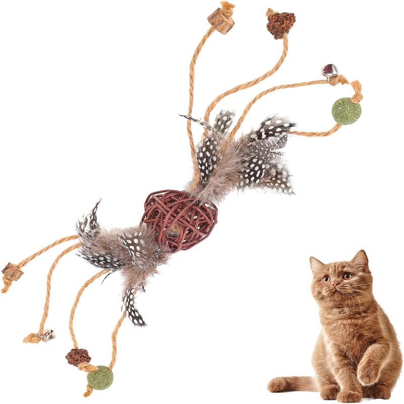 IntiMeg Jouets d'herbe à chat interactifs