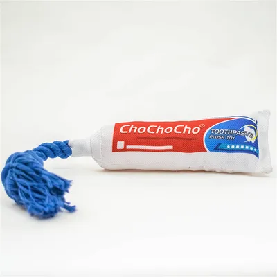 IntiMeg Jouet pour chien en peluche en forme de dentifrice