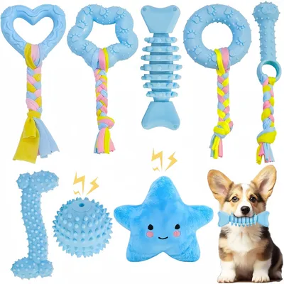 Pet Planet Chiots ChewDelight Set de 8 Jouets