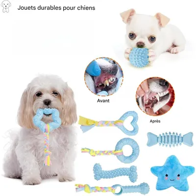 Pet Planet Chiots ChewDelight Set de 8 Jouets