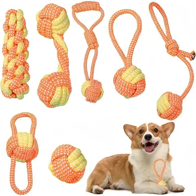 ZooVenture Indestructible Non Toxique Jouet Pour Chien 7Pcs ZooVenture Indestructible Non Toxique Jouet Pour Chien 7Pcs