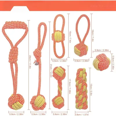 ZooVenture Indestructible Non Toxique Jouet Pour Chien 7Pcs