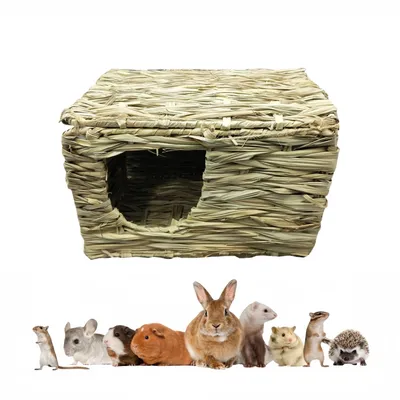 FurryFusion Maison de lapin en paille FurryFusion Maison de lapin en paille