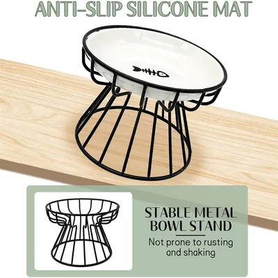 IntiMeg Gamelle en céramique surélevée pour chat