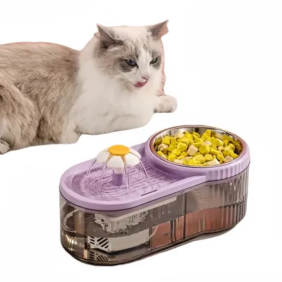 Pet Planet Chats AquaFun Ensemble Fontaine et Bol Alimentaire