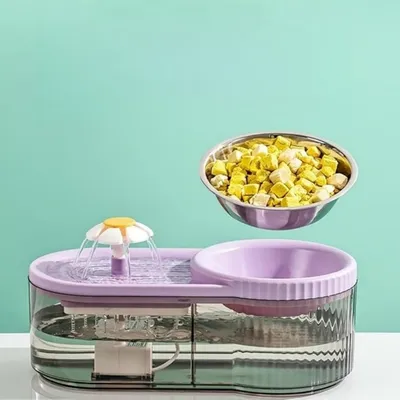 Pet Planet Chats AquaFun Ensemble Fontaine et Bol Alimentaire