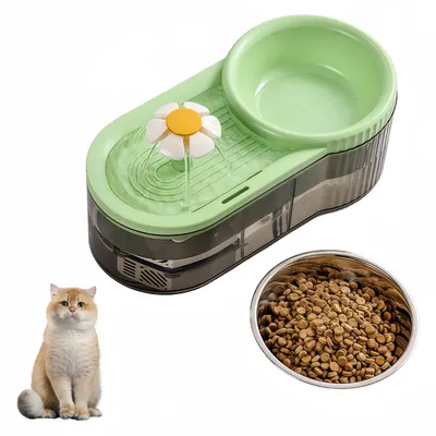 Pet Planet Chats AquaFun Ensemble Fontaine et Bol Alimentaire