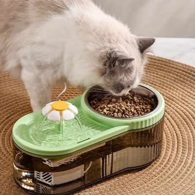 Pet Planet Chats AquaFun Ensemble Fontaine et Bol Alimentaire
