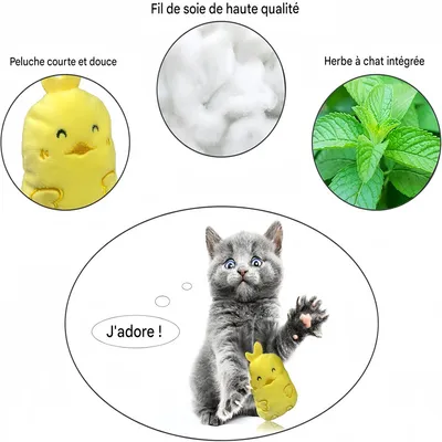 Pet Planet Jouets en peluche à herbe à chat 4 pièces