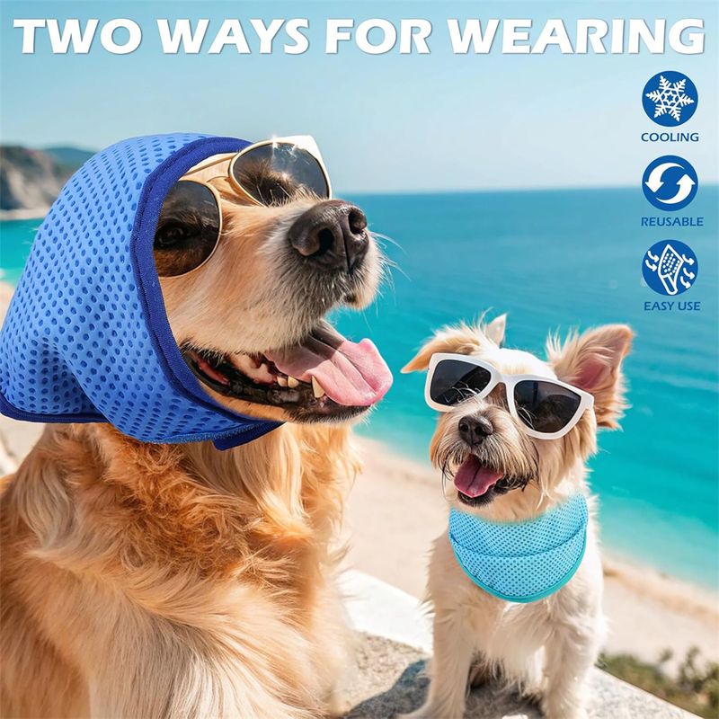 IntiMeg Lot de 2 bandanas rafraîchissants pour chien