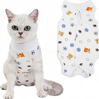 FurryFusion Traje de recuperación de fútbol para gatos