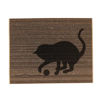 PET DESIGN Griffoir carton GRIFZONE Chat/Pelote 43 x 34 x 2.5 cm