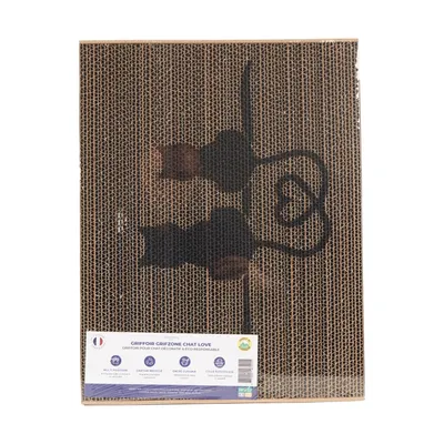 PET DESIGN Griffoir carton GRIFZONE Chat/Love 43 x 34 x 2.5 cm PET DESIGN Griffoir carton GRIFZONE Chat/Love 43 x 34 x 2.5 cm