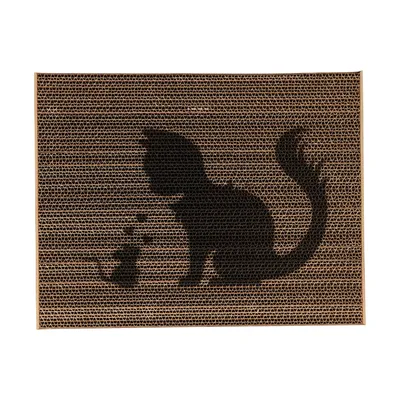 PET DESIGN Griffoir carton GRIFZONE Chat/Souris 43 x 34 x 2.5 cm