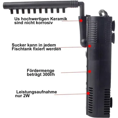 Filtre d'aquarium filtre interne pompe de filtre interne avec tige