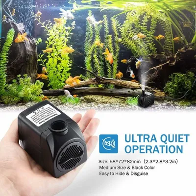 1500L/H Pompe à Eau Submersible, 25W Ultra Silencieuse Pompe d'aquarium