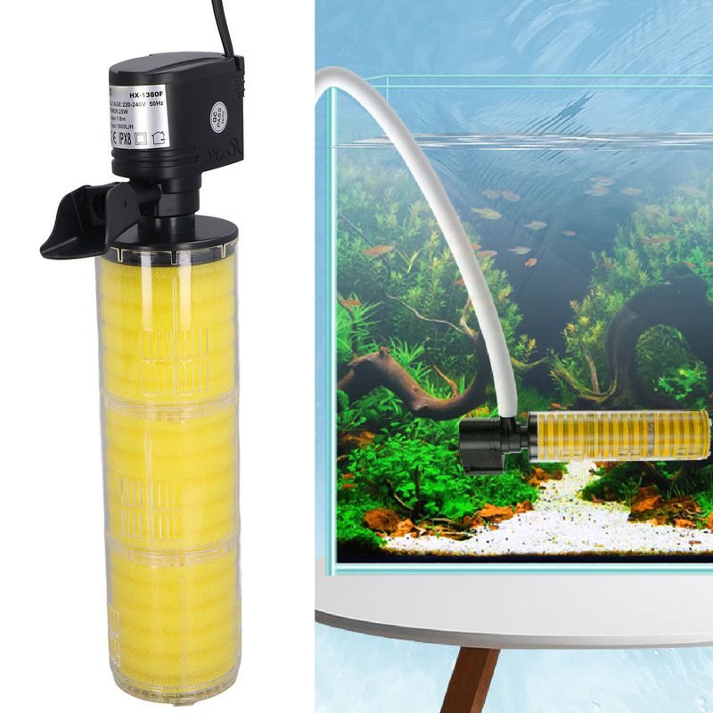 ZENITHMIND Pompe de réservoir de poisson de filtre intégré 220V