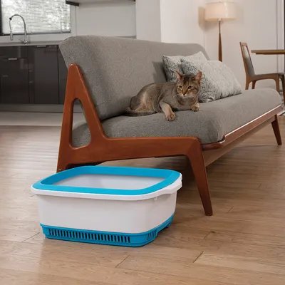 NOBA-Bac à Litière Aéré ECO Bleu